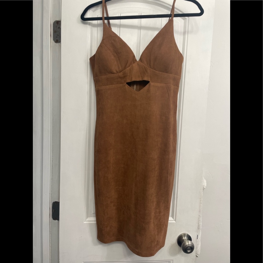 Brown Stretchy Dress